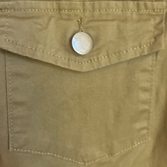 Hayden Women’s Olive Green Utility Jumpsuit Pockets Cotton Sleeveless Size Large - Picture 11 of 15